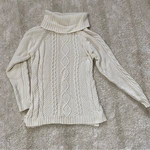 Thick Warm Cream Knit Sweater